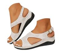 Genérico Sandalias De Tacón Para Mujer Zapatos Abiertos Para Mujer Sandalias De Playa Verano Planas Estilo Bohemio Veraniego Cómodas Antideslizantes Y Transpirables Con Punta Abierta Y Tacón Cuña