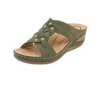 Genérico Sandalias De Verano Mujer, Sandalias Mujer Plataforma, Casual Zapatos De Playa De Verano Diseño Vaciado Punta Redonda Tacón Plataforma Cómodas Para Caminar Y Viajar