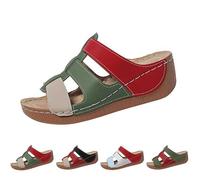 Generico Sandalias de verano para mujer, informales, sandalia ortopédica, abiertas, soporte de arco, pantuflas empeine de piel, moda, senderismo, ligeras, plataformas, cómodas, mar, casa, piscina