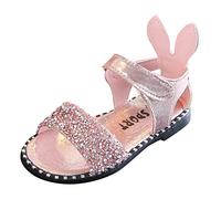 Genérico Sandalias de vestir para niña pequeña zapatos informales con lentejuelas estilo princesa para Ballet boda y escuela sin cordones (29 Little Child)