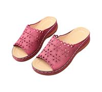 Genérico Sandalias Dedo Mujer con Aberturas para Mujer,Ideales para Un Look Casual de Verano para Pasear Por La Orilla Del Mar (Rosa caliente, 36)