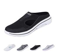 Genérico Sandalias Deportivas Cómodas Y Transpirables Para Hombre, Sandalias Ortopédicas Sin Cordones (Black,37)