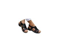 Genérico Sandalias Deportivas Ortopédicas para Mujer Calzados de Cuña para Trekking Caminar Zapatos Comodas Elegantes Transpirables Piel Anchas Moda Sandalias Bobo de Playa Arco de Apoyo