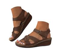 Genérico Sandalias Deportivas Ortopédicas para Mujer Calzados de Cuña para Trekking Caminar Zapatos Comodas Elegantes Transpirables Piel Anchas Moda Sandalias Bobo de Playa Arco de Apoyo