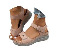 Genérico sandalias deportivas Sandalias Mujer Verano Plano Antideslizantes Sandálias Anchas Ortopedicas Deportiva Ergonómicas Respetuosas Trekking Zapato Horma Ancha Sapatilhas Bonitas Beige