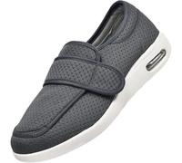 Genérico Sandalias Diabéticas Zapatillas para Rehabilitación Zapatos Preventivos de Salud Ajustables Zapatillas para Caminar Zapatos Ortopédicos para la Hinchazón del Pie(Gray,41 EU)