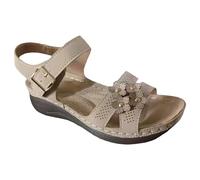 Genérico sandalias fascitis plantar mujer Sandalias Mujer Comodas Plana Antideslizantes Sandalia Ancha Ortopedicas Deportivas Ergonómicas Respetuosas Trekking Zapatos Horma Ancha Sapatilhas Beige