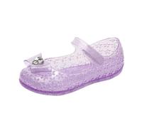 Genérico Sandalias Gelatina Niñas Vestir Cumpleaños Toddler Cosplay Zapatos Verano (Purple, 24 Toddler)