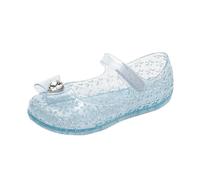 Genérico Sandalias Gelatina Niñas Vestir Cumpleaños Toddler Cosplay Zapatos Verano (Sky Blue, 28 Little Child)
