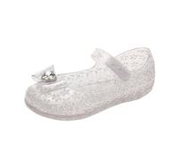 Genérico Sandalias Gelatina Niñas Vestir Cumpleaños Toddler Cosplay Zapatos Verano (White, 30 Little Child)