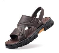 Genérico Sandalias Hombre Verano Playa, Sandalias Hombre Piel Elegantes, Sandalia Playa Informales con Puntera Abierta y Transpirables Ideales Caminar Al Libre En Sandaliasandals Mensandals Planas