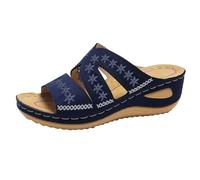 Genérico Sandalias lip mujer chanclas playa gelatina cristal estudiantes femeninas ropa m da coreana planas verano Zapatos Elegantes Mujer ligeros cómodos brillo (Blue, 36)