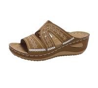 Genérico Sandalias lip mujer chanclas playa gelatina cristal estudiantes femeninas ropa m da coreana planas verano Zapatos Elegantes Mujer ligeros cómodos brillo (Brown, 43)