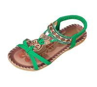 Genérico sandalias mujer comodas alpargatas mujer cuña baja Chanclas Moda Ortopedicas suela antideslizante Comodas Tela Elegantes de Dedo Señora Verano Playa Trekking