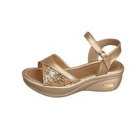 Genérico Sandalias mujer comodas sandalia cuña cómoda mujer sandalias con plataforma abierta ajuste ergonómico para trabajo y vida cotidiana veraniega sandalia