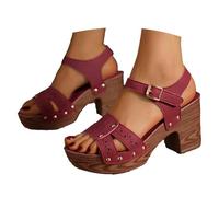 Genérico Sandalias Mujer Comodas-Sandalias de tacón para mujer verano elegantes y cómodas ideales para ocasiones informales trabajo vacaciones y citas con diseño abierto sin cordones