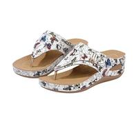 Genérico Sandalias Mujer Comodas Zapatos de Verano Mujer Women's Open Toe Summer New Casual Fashion Fish Mouth In The Heel Thick Bottom Slope with Slippers Sandalias 43 Playa Verano (White,36)
