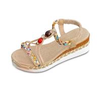 Genérico Sandalias Mujer Comodas, Zapatos Verano Mujer, Freizeit Slipper- Atmungsaktiv Offene Zehe Absatz Für Alltag Strand Spaziergänge Sommer Frühling Herbst Bequem