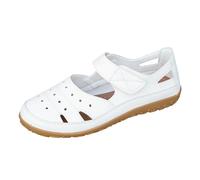 Genérico Sandalias Mujer Cuero Zapatos Verano Calados Gran Tamaño Punta Redonda Cerrado Perforaciones Transpirable Recortes Laterales Brida Empelada Suela Plana Estilo Enfermera Exterior Playa Casual