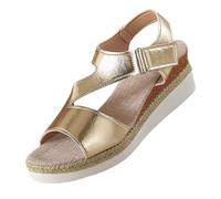 Genérico Sandalias Mujer Cuña Plataforma Zapatos Comodas Sandalias de Verano para Mujer,de Talla Grande,con Plana Y Pez,Europa Y Unidos Cuñas Negras Verano 2026 (Gold,39)