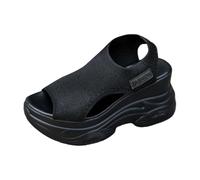 Genérico Sandalias mujer malla superior slipon suela gruesa diseño elegante, verano casual cómoda cuña transpirable caminar playa zapatos vacaciones