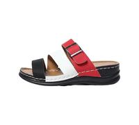 Genérico Sandalias Mujer Ortopedicas De Verano Para Mujer Informales Punta Abierta Y Tacón Grueso Con Pez Gruesa Zapatos Playa Ortopédicas Comodos Cuñas Negras Comodas Cuña Planos Negra Rojo 38