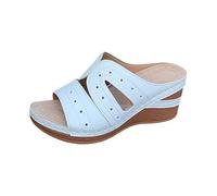 Genérico Sandalias Mujer Ortopedicas De Verano Retro Para Mujer Con Gruesa Punta Abierta Tacón Inclinado Informales Ligeras Una Sola Palabra Zapatos Plataforma Deportivas Cuña Barefoot