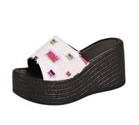Genérico Sandalias Mujer Ortopedicas Zapatillas De Playa Verano Para Cuña Zapatos Ortopedicos Verano Zapatos Chanclas Casa Plataforma Con Barefoot Cuñas Negras Zapato Ortopedico Dorados Comodos Blanco