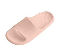 Genérico Sandalias Mujer Planas Comodas Sandalias de Verano Four Seasons Mujer Zapatillas Fondo Ligero Baño Antideslizante Punta Abierta Cómodo Color Sólido Estilo Zapatos Comodos (Beige,40)