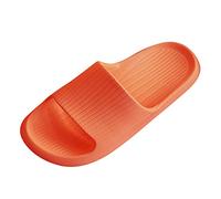 Genérico Sandalias Mujer Planas Comodas Sandalias de Verano Four Seasons Mujer Zapatillas Fondo Ligero Baño Antideslizante Punta Abierta Cómodo Color Sólido Estilo Zapatos Comodos (Orange,38)