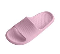 Genérico Sandalias Mujer Planas Comodas Sandalias de Verano Four Seasons Mujer Zapatillas Fondo Ligero Baño Antideslizante Punta Abierta Cómodo Color Sólido Estilo Zapatos Comodos (Purple,40)