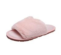 Genérico Sandalias Mujer Planas Comodas Sandalias de Verano Y Pantuflas para Mujer,Cálidas,de Felpa,A La,Tamaño Cómodo,Color Sólido,Más Pantuflas para Zapatos Verano Comodos (Pink,41)