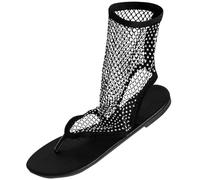 Genérico Sandalias Mujer Planas Pies Anchos Zapato Verano Sandalias de Verano para Mujer,de Talla Grande,Con Plana,Malla Transpirable Y Con Tiras. Sandalia Montaña Senderismo (Black,41)