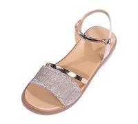 Genérico Sandalias Mujer Planas Sandalias Confort Mujer Omen'S Summer New European American Comercio Exterior Wshoes Con Tacón Inclinado Y de De Pez Cuña Verano (Gold,40)