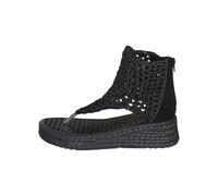 Genérico Sandalias Mujer Plataforma Sandalias Cómodas de con Cremallera Y Puño de Tobillo Crochet para Mujer Zapatos Verano Cerradas Verano Negras (Black,38)