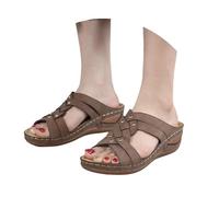 Genérico Sandalias Mujer Plataforma, Sandalias De Verano Mujer, Casual Zapatos De Playa De Verano Diseño Vaciado Punta Redonda Tacón Plataforma Cómodas Para Caminar Y Viajar