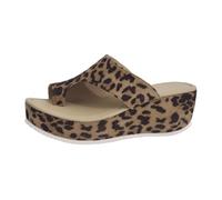 Genérico sandalias mujer,sandalias cuña,Contorno discreto para paseos calmados en tardes de descanso dentro del propio barrio