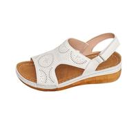 Genérico Sandalias Mujer Sandalias Cuña Mujer Calzado Versátil Moda Casual Fresco Plana Transpirable Cómodo Antideslizante Resistente Para Ocasiones Informales y Planes de Fin de Semana