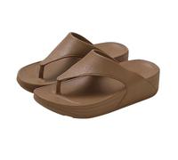 Genérico Sandalias Mujer, Sandalias De Talón De Pendiente Abierta Para Mujeres Frescas Y Estilizadas, Estilo Versátil Con Separador De Dedos Y Tacón De Cuña Para Paseos Urbanos（Marrón,36