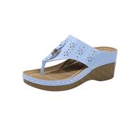 Genérico sandalias mujer,sandalias deportivas mujer,de para, ligeras, con tacón y tiras, informales, de y para playa. Deportivas Cocina (Sky Blue, 38)