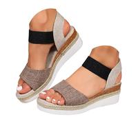Genérico Sandalias Mujer Sandalias Mujer Comodas, Sandalia Mujers Verano Sandalias De Tira Única Antideslizantes TranspirablesSoporte Para El Arco Absorción De Impactos Estilo Casual Chic