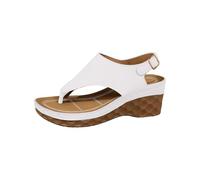 Genérico sandalias mujer,sandalias negras cuña,Diseño versátil para preparativos de escapadas improvisadas a pueblos costeros cercanos
