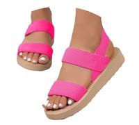 Generico Sandalias Mujer Verano 2025 Cómodos Zapatos Cuñas Verano Zapatos Ortopedicos Antideslizantes Malla Casual Ligero Goma Sandalia Elegantes Abiertas Delante Deportivas Senderismo Transpirable, B