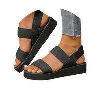 Generico Sandalias Mujer Verano 2025 Cómodos Zapatos Cuñas Verano Zapatos Ortopedicos Antideslizantes Malla Casual Ligero Goma Sandalia Elegantes Abiertas Delante Deportivas Senderismo Transpirable, A