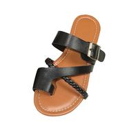 Genérico Sandalias Mujer Verano Chanclas Playa Mujer Zapato Fresco Moda Versátil Plana Cómodo Casual Transpirable Suela Antideslizante Resistente Resistente Al Desgaste Por Pavimento Duro Urbano
