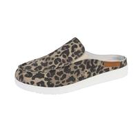 Genérico Sandalias Mujer Verano Comodas De Vestir, Pantuflas Mule Mujer con Estampado Periodico Sandalias Planas Transpirables Verano Interiores Exteriores Informales Comodas