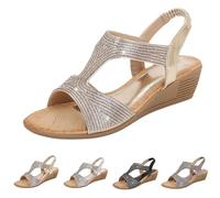 Genérico Sandalias Mujer Verano Con Cuña Plataforma Sandalias Alpargatas Comodas Con Hebilla Tacon Punta Abierta Casual Sandalia Ortopédicas Moda Antideslizantes Flexibles Playa Boda Fiesta Baratas
