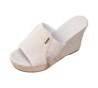 Genérico Sandalias Mujer Verano Cuña Mulas Mujeres Ortopédicas Zapatillas Cómodas Punta Abierta Plataforma Zapatillas Zapatillas Zapatos de Playa