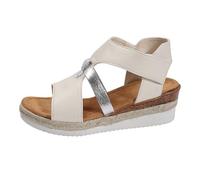 Genérico Sandalias Mujer Verano Cuña Plataforma Zapatos Sandalias de Mujer con de Verano,Nuevas,Europa Y Unidos,con Comercio Exterior,Tamaño,Punta Abierta Y (White,38)