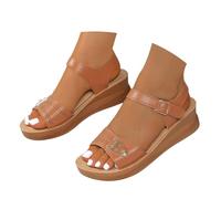 Genérico Sandalias Mujer Verano De Zapatos Comodas Vestir Negras Sandalia Blanca Sanzapatos Marron Comodos Tacón Bajo Y Estable Piel Sandals Women Plataforma Mulher Cuñas Esparto Calzado 39